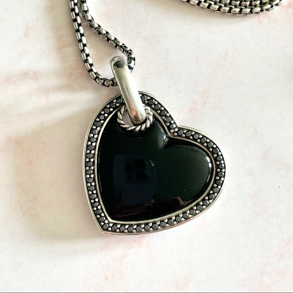David Yurman Black Onyx Black Diamond Necklace